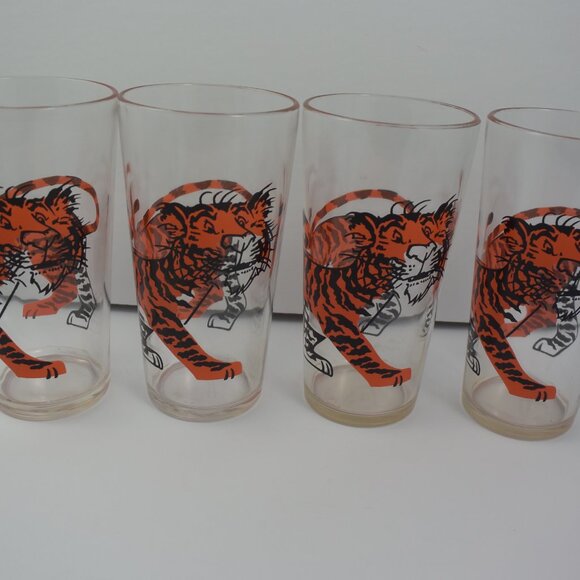4 Esso "Put a Tiger in Your Tank" Drink Glasses Vintage Excellent Condition! - Picture 1 of 13